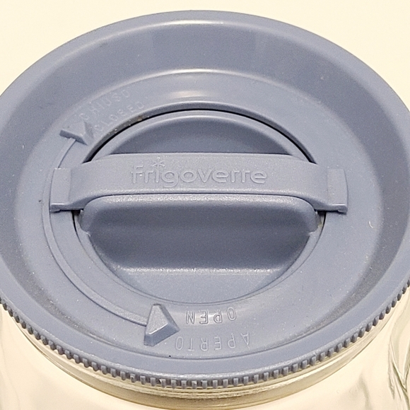 Bormioli Rocco Italy Frigoverre Glass Water Juice Pitcher Jug Carafe Blue Cap - Picture 3 of 4